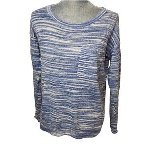 Wallace Madewell Lightweight Blue & White Sweater Size Medium